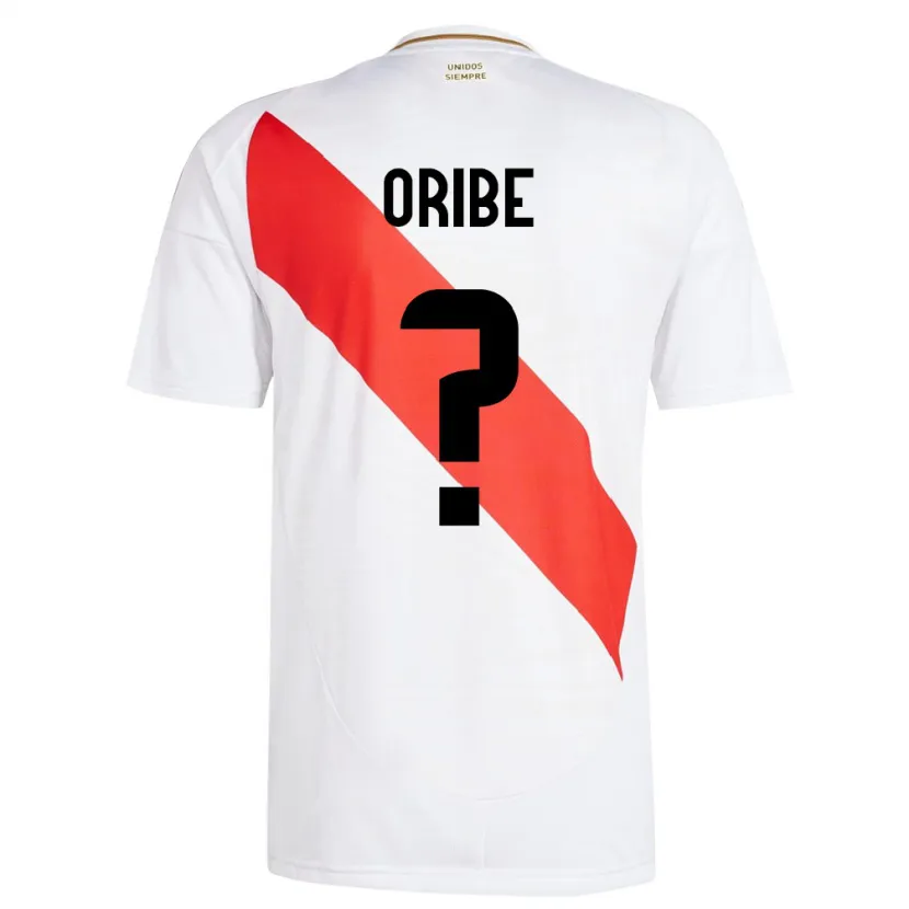 Danxen Uomo Maglia Perù Fabiana Oribe #0 Bianco Kit Gara Home 24-26 Maglietta