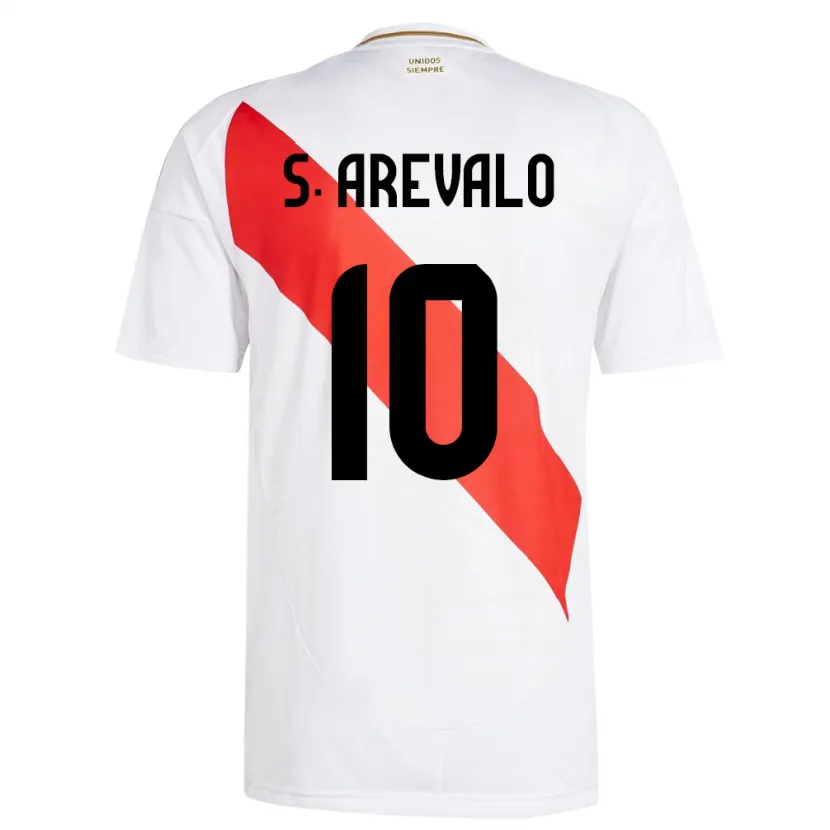 Danxen Uomo Maglia Perù Sandra Arévalo #10 Bianco Kit Gara Home 24-26 Maglietta