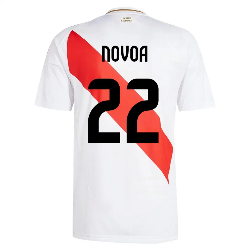 Danxen Uomo Maglia Perù Cindy Novoa #22 Bianco Kit Gara Home 24-26 Maglietta