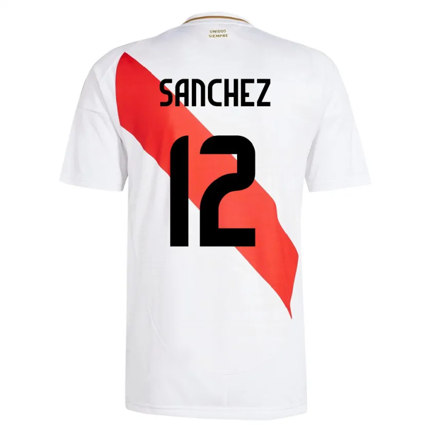 Danxen Uomo Maglia Perù Maryory Sánchez #12 Bianco Kit Gara Home 24-26 Maglietta