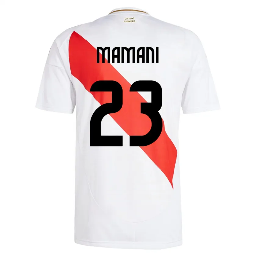 Danxen Uomo Maglia Perù Julia Mamani #23 Bianco Kit Gara Home 24-26 Maglietta