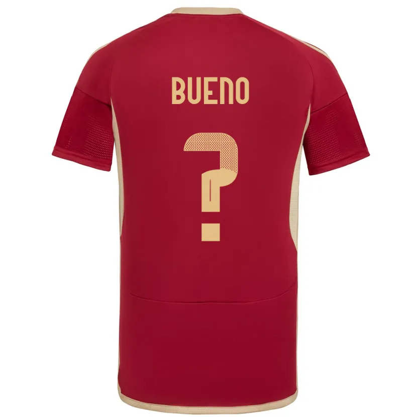 Danxen Uomo Maglia Venezuela Jesús Bueno #0 Borgogna Kit Gara Home 24-26 Maglietta