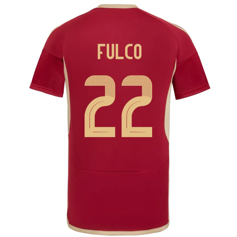 Danxen Uomo Maglia Venezuela Pedro Fulco #22 Borgogna Kit Gara Home 24-26 Maglietta