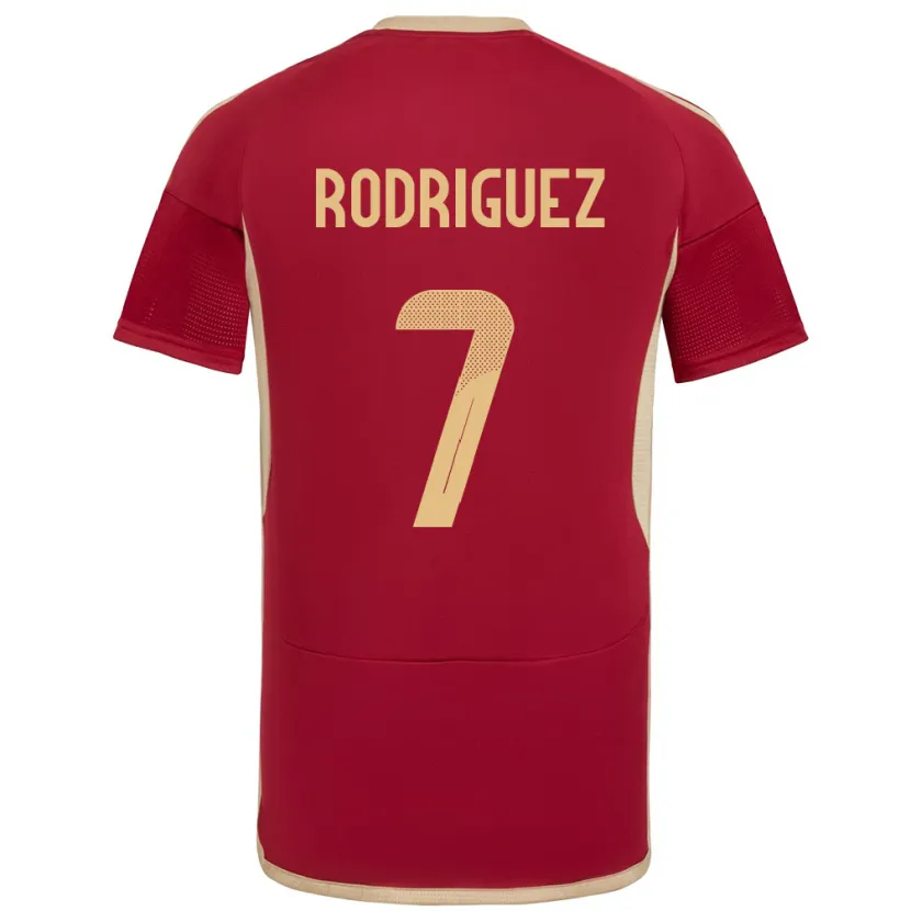 Danxen Uomo Maglia Venezuela Daniuska Rodriguez #7 Borgogna Kit Gara Home 24-26 Maglietta