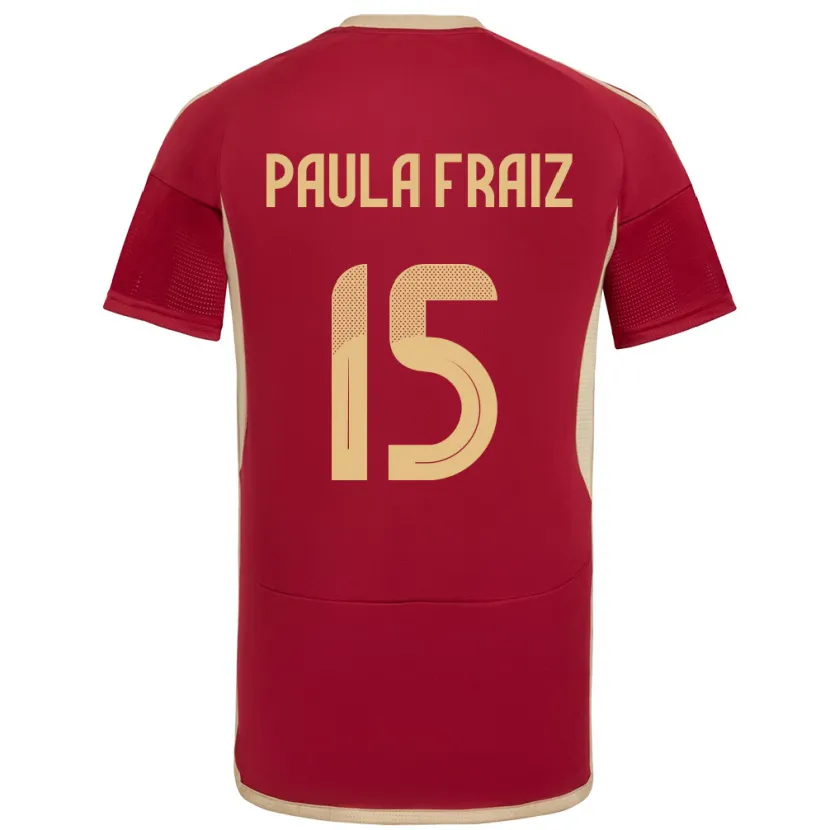 Danxen Uomo Maglia Venezuela Ana Paula Fraiz #15 Borgogna Kit Gara Home 24-26 Maglietta