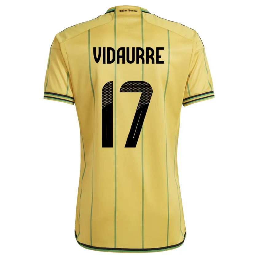 Danxen Uomo Maglia Giamaica Zoe Vidaurre #17 Giallo Kit Gara Home 24-26 Maglietta