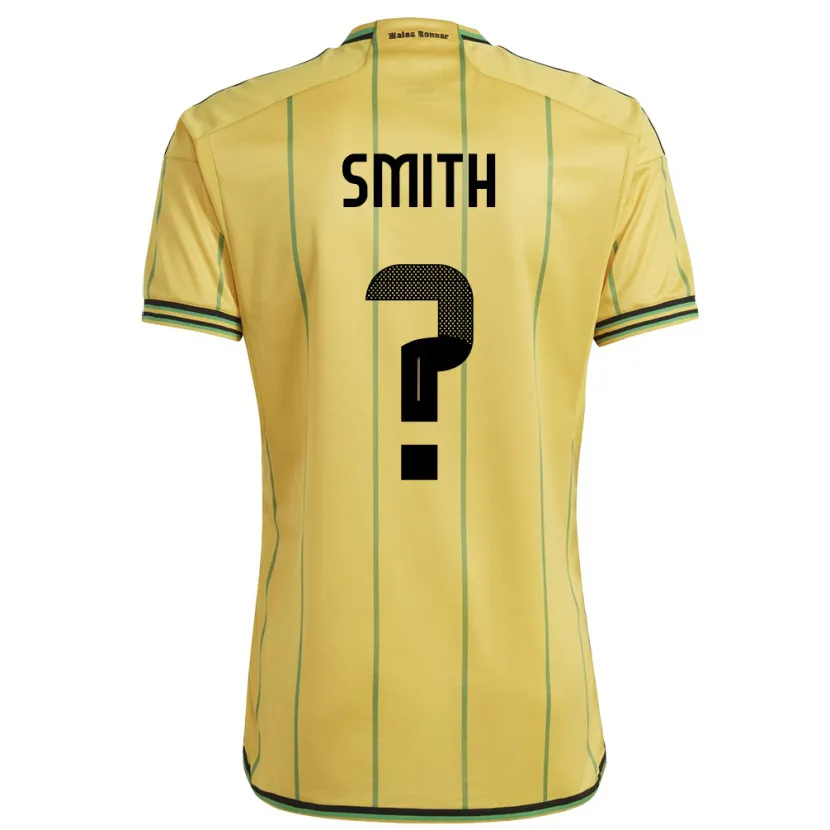 Danxen Uomo Maglia Giamaica Andrene Smith #0 Giallo Kit Gara Home 24-26 Maglietta
