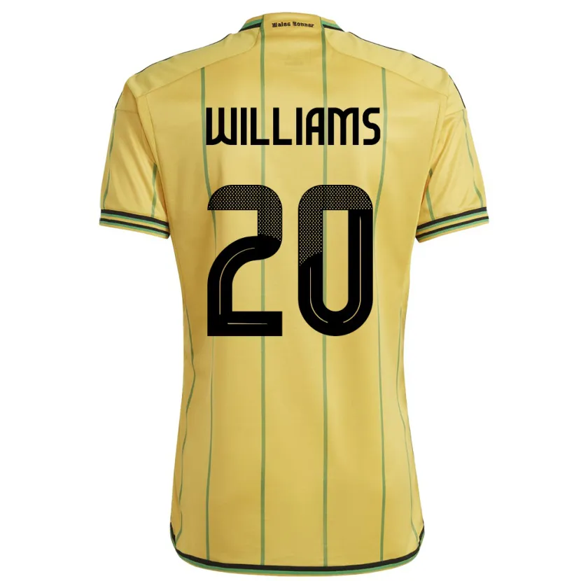 Danxen Uomo Maglia Giamaica Victoria Williams #20 Giallo Kit Gara Home 24-26 Maglietta
