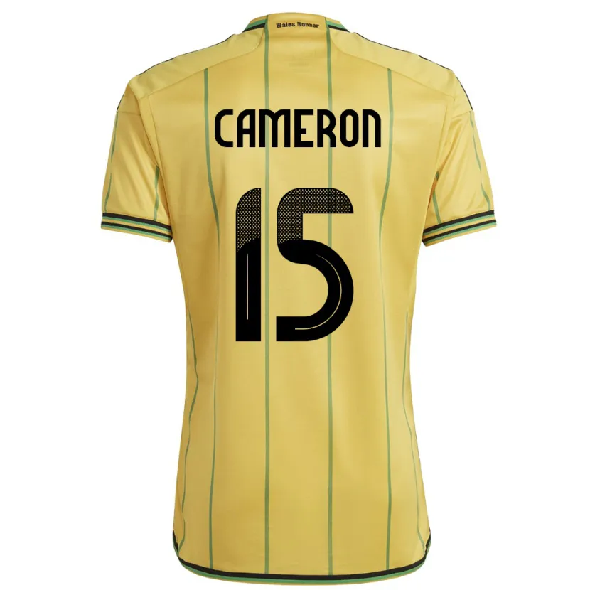 Danxen Uomo Maglia Giamaica Tiffany Cameron #15 Giallo Kit Gara Home 24-26 Maglietta