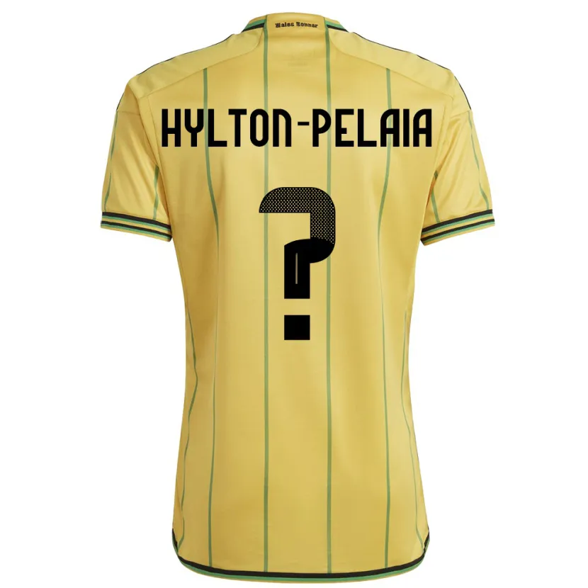 Danxen Uomo Maglia Giamaica Jayda Hylton-Pelaia #0 Giallo Kit Gara Home 24-26 Maglietta