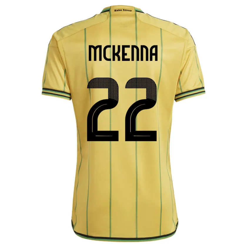 Danxen Uomo Maglia Giamaica Kayla Mckenna #22 Giallo Kit Gara Home 24-26 Maglietta