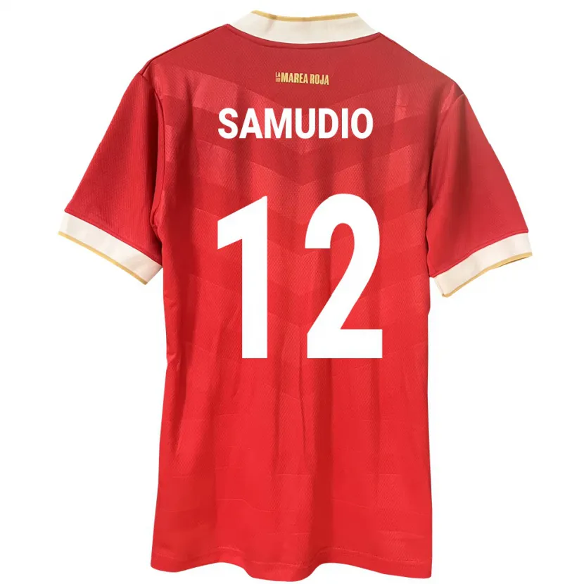 Danxen Uomo Maglia Panamá César Samudio #12 Rosso Kit Gara Home 24-26 Maglietta