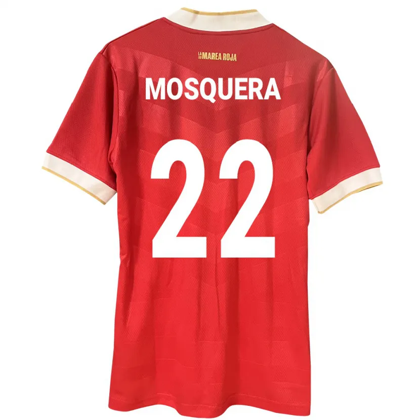 Danxen Uomo Maglia Panamá Orlando Mosquera #22 Rosso Kit Gara Home 24-26 Maglietta