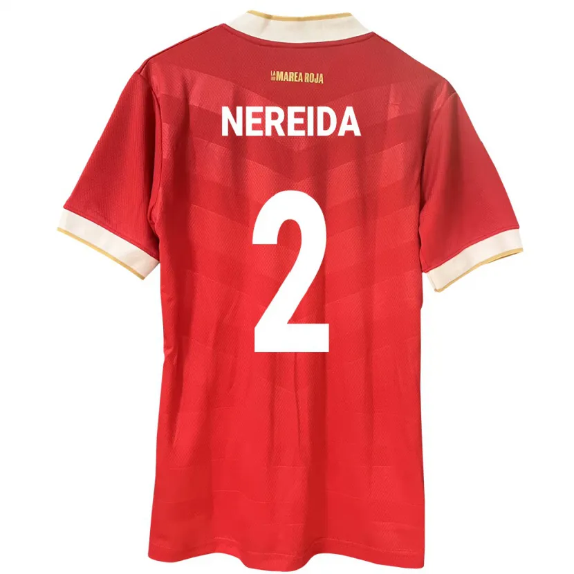 Danxen Uomo Maglia Panamá Juriel Nereida #2 Rosso Kit Gara Home 24-26 Maglietta