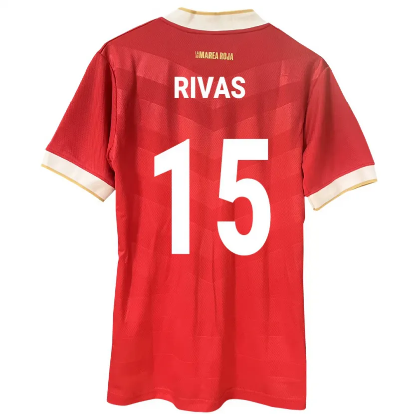 Danxen Uomo Maglia Panamá Karla Rivas #15 Rosso Kit Gara Home 24-26 Maglietta