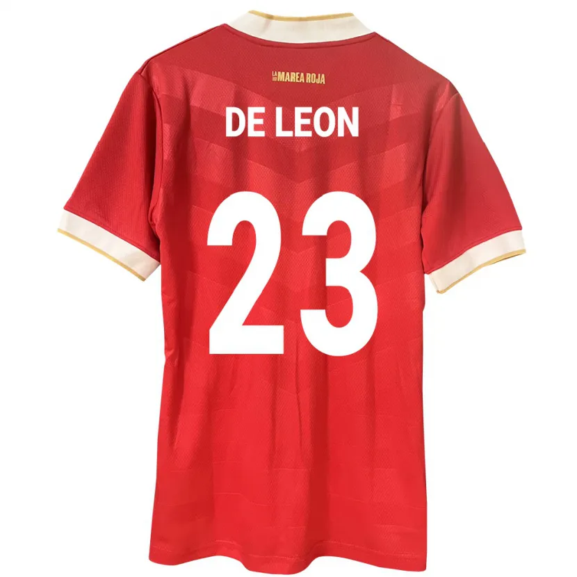 Danxen Uomo Maglia Panamá Yerenis De León #23 Rosso Kit Gara Home 24-26 Maglietta