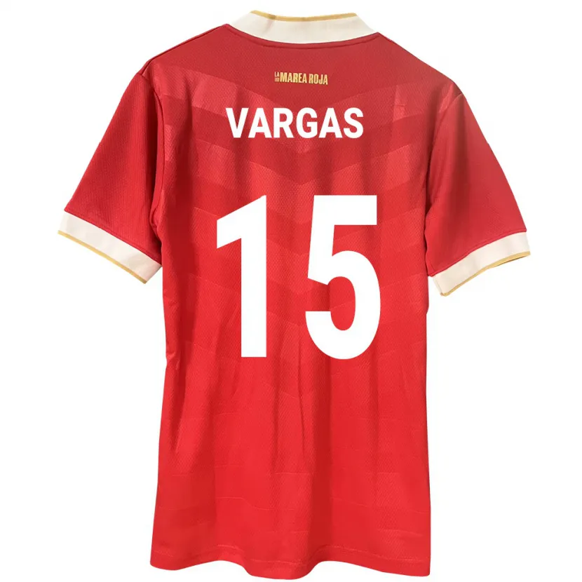 Danxen Uomo Maglia Panamá Rosario Vargas #15 Rosso Kit Gara Home 24-26 Maglietta