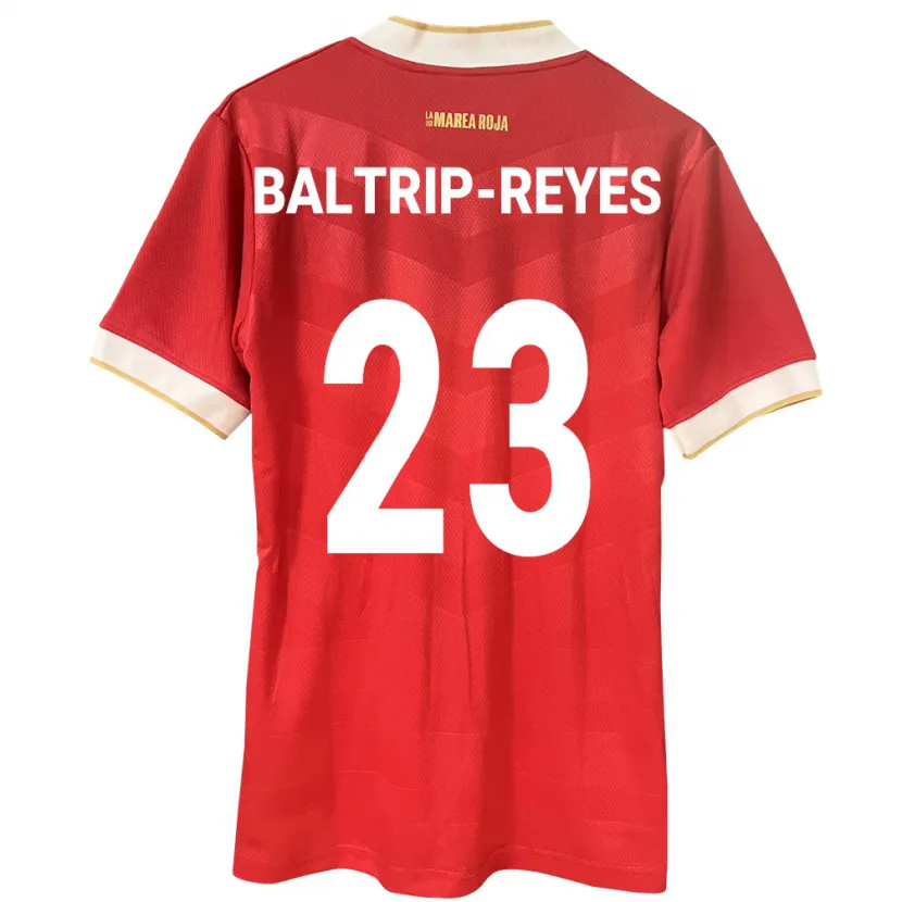 Danxen Uomo Maglia Panamá Carina Baltrip-Reyes #23 Rosso Kit Gara Home 24-26 Maglietta