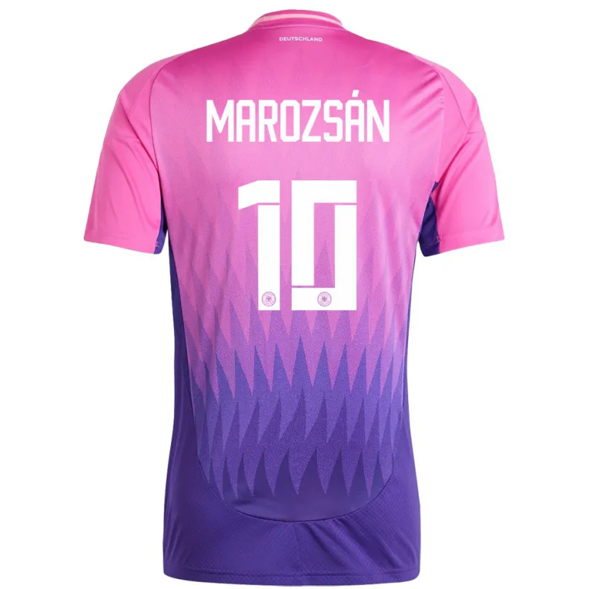 Danxen Uomo Maglia Germania Dzsenifer Marozsan #10 Rosa Viola Kit Gara Away 24-26 Maglietta