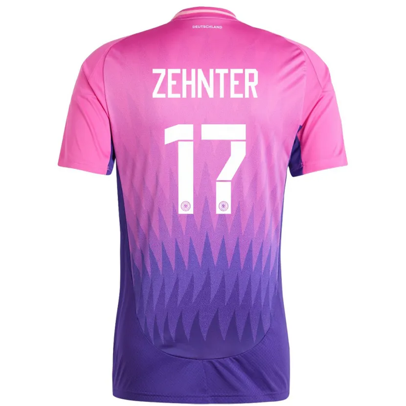 Danxen Uomo Maglia Germania Aaron Zehnter #17 Rosa Viola Kit Gara Away 24-26 Maglietta