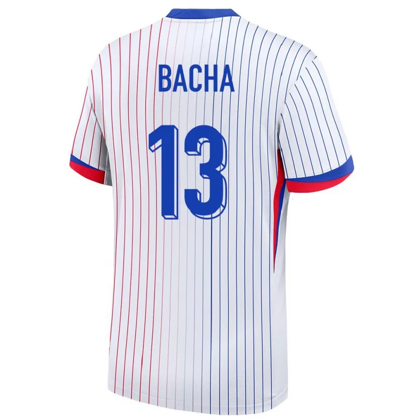 Danxen Uomo Maglia Francia Selma Bacha #13 Bianco Kit Gara Away 24-26 Maglietta