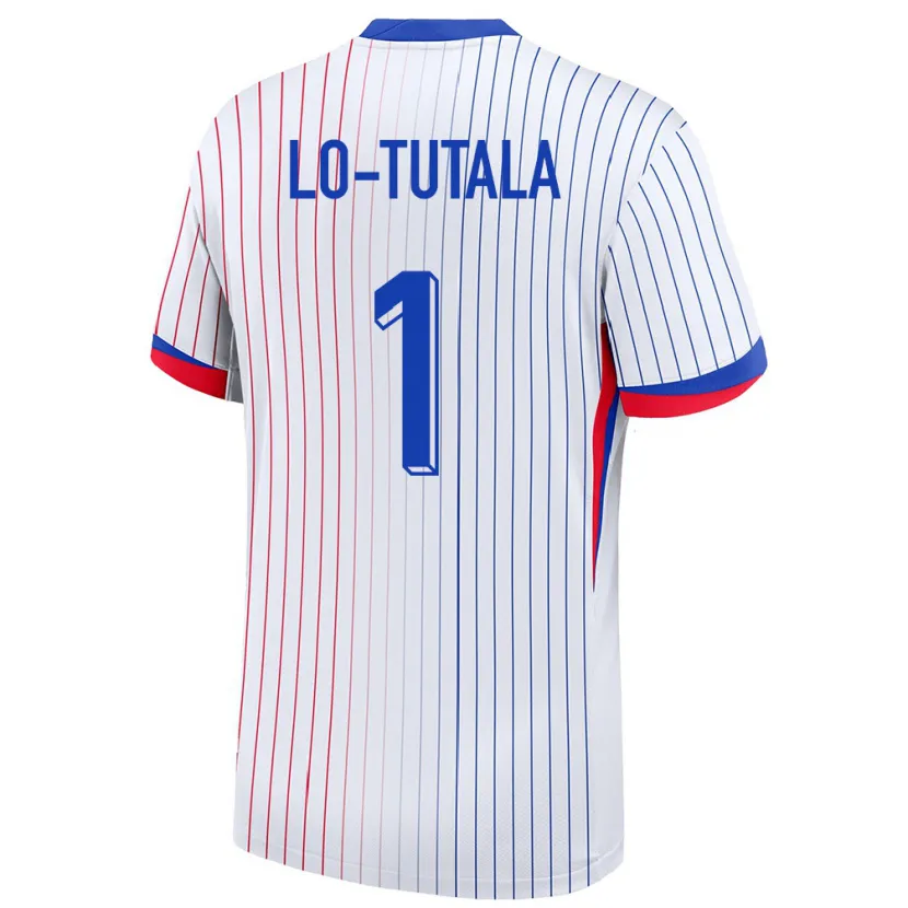 Danxen Uomo Maglia Francia Thimothee Lo Tutala #1 Bianco Kit Gara Away 24-26 Maglietta