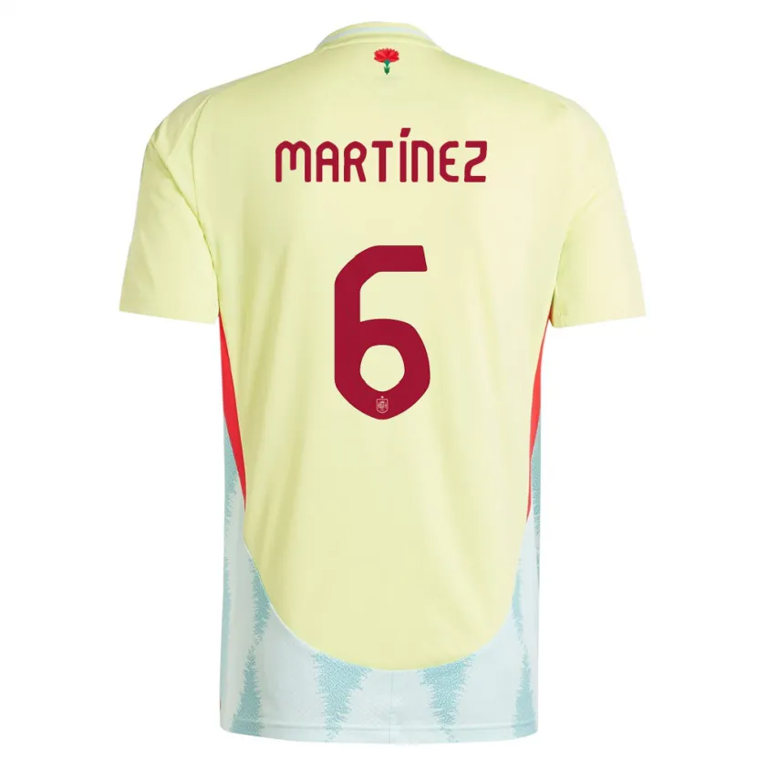 Danxen Uomo Maglia Spagna Roger Martinez #6 Giallo Kit Gara Away 24-26 Maglietta