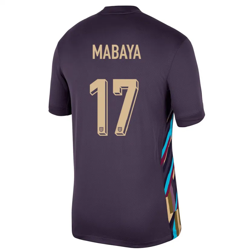 Danxen Uomo Maglia Inghilterra Isaac Mabaya #17 Uvetta Scura Kit Gara Away 24-26 Maglietta