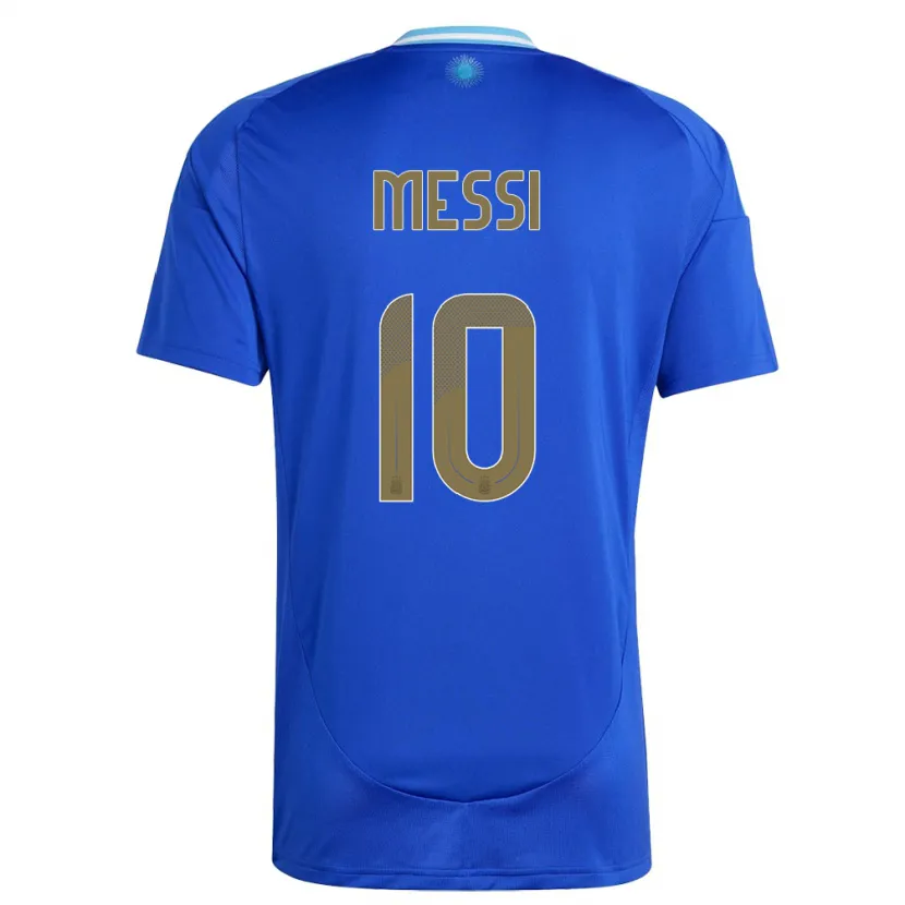 Danxen Uomo Maglia Argentina Lionel Messi #10 Blu Kit Gara Away 24-26 Maglietta