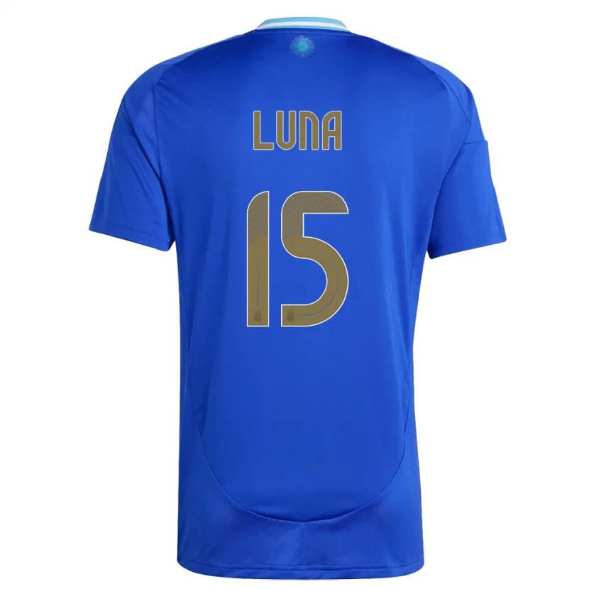 Danxen Uomo Maglia Argentina Alex Luna #15 Blu Kit Gara Away 24-26 Maglietta