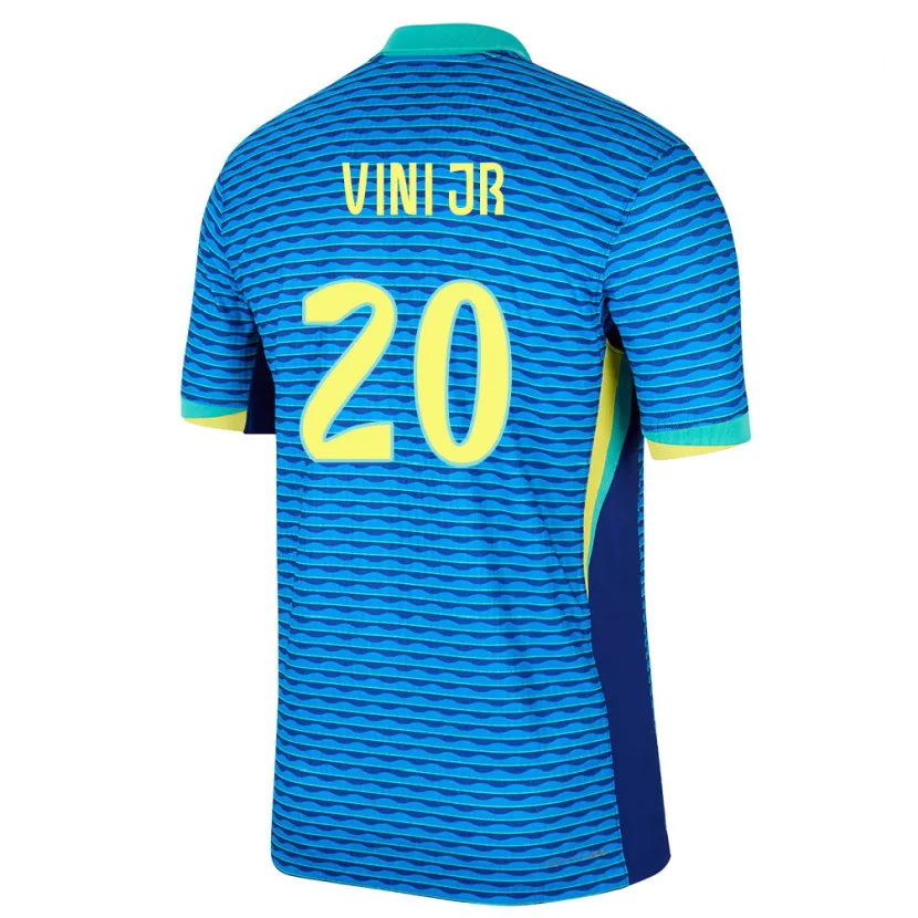 Danxen Uomo Maglia Brasile Vinicius Junior #20 Blu Kit Gara Away 24-26 Maglietta