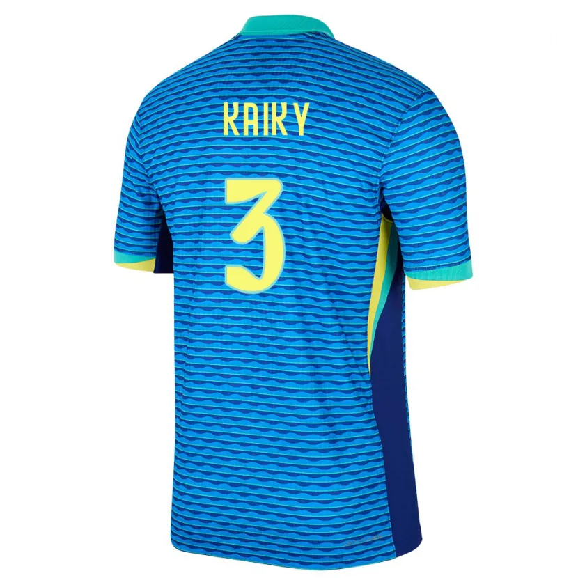 Danxen Uomo Maglia Brasile Kaiky #3 Blu Kit Gara Away 24-26 Maglietta