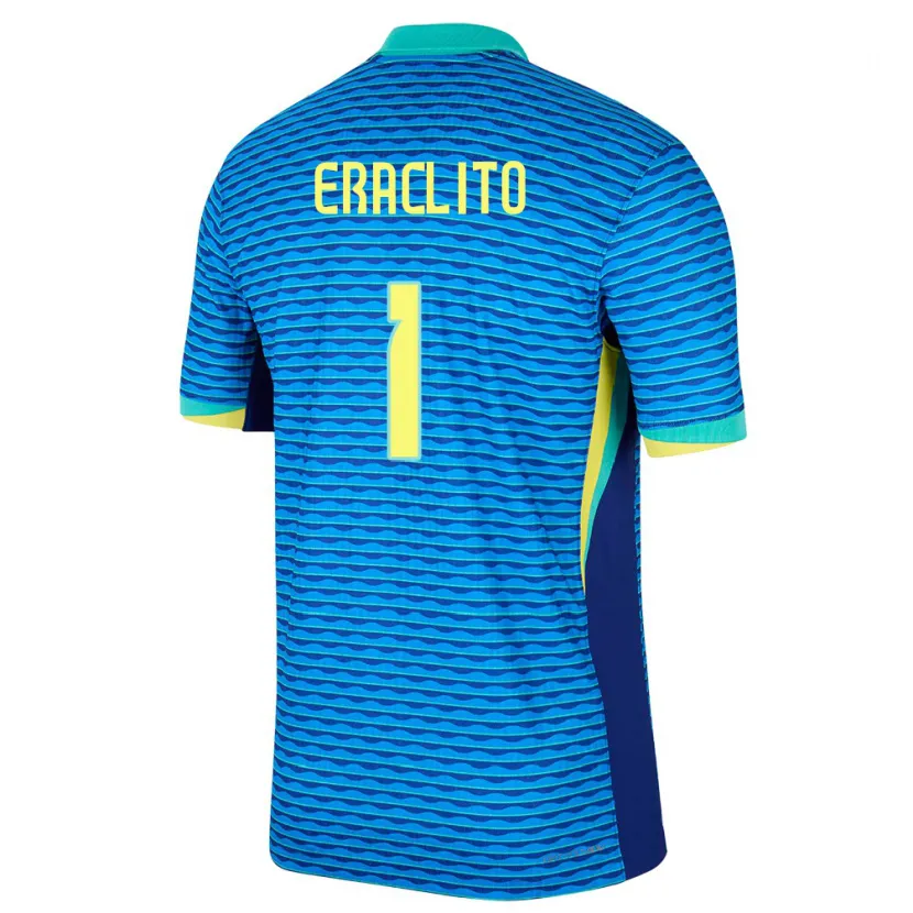 Danxen Uomo Maglia Brasile Marcelo Eraclito #1 Blu Kit Gara Away 24-26 Maglietta