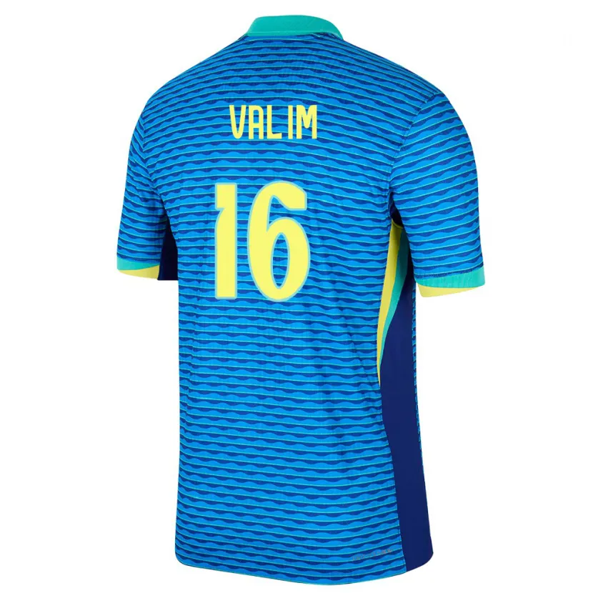 Danxen Uomo Maglia Brasile Bernardo Valim #16 Blu Kit Gara Away 24-26 Maglietta