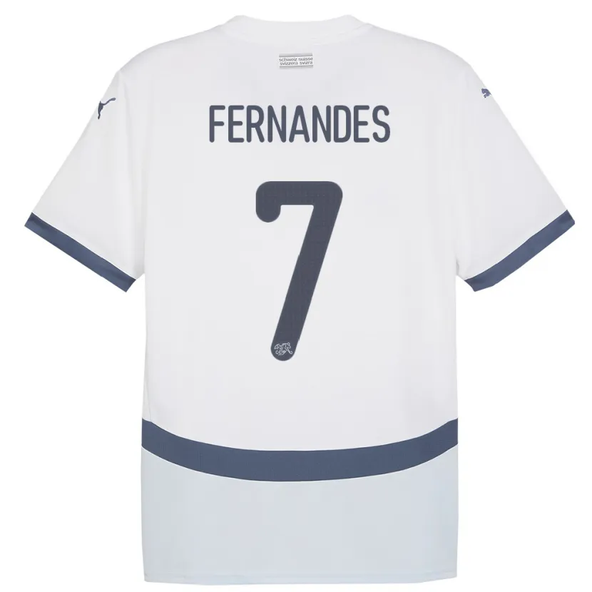 Danxen Uomo Maglia Svizzera Ruben Fernandes #7 Bianco Kit Gara Away 24-26 Maglietta