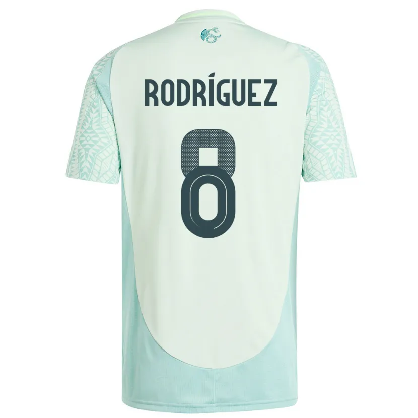 Danxen Uomo Maglia Messico Carlos Rodriguez #8 Lino Verde Kit Gara Away 24-26 Maglietta