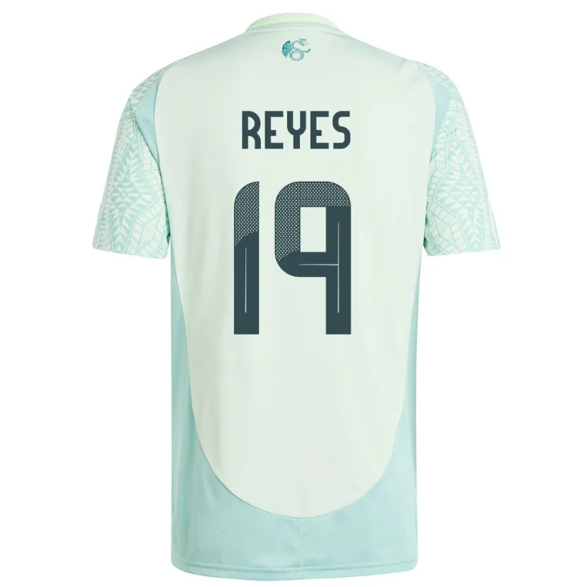 Danxen Uomo Maglia Messico Israel Reyes #19 Lino Verde Kit Gara Away 24-26 Maglietta