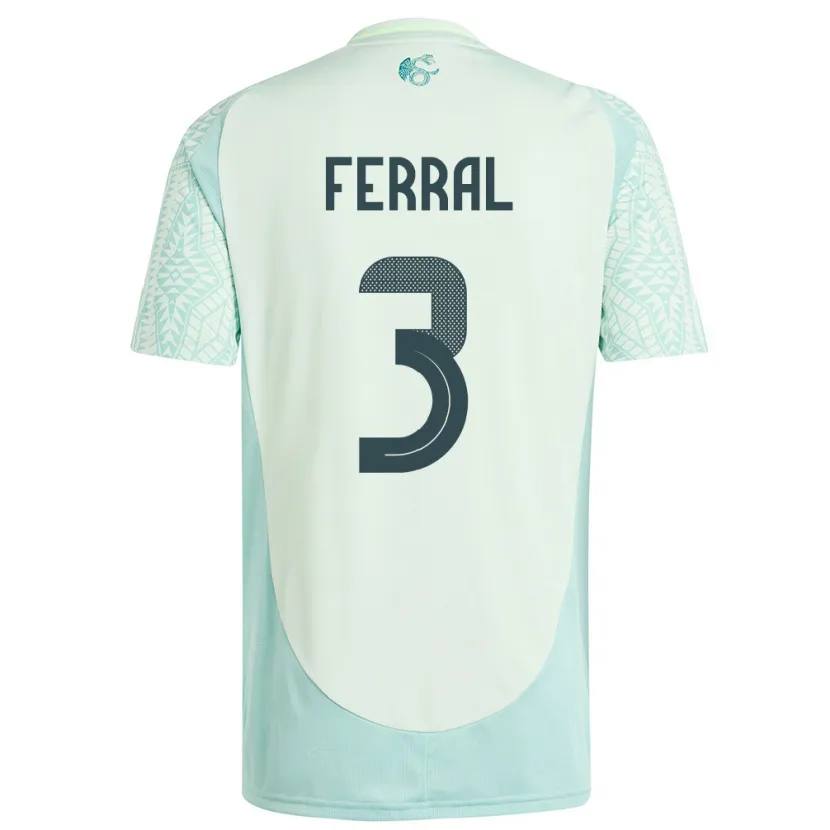 Danxen Uomo Maglia Messico Cristina Ferral #3 Lino Verde Kit Gara Away 24-26 Maglietta