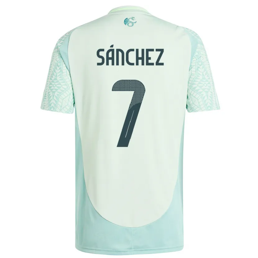 Danxen Uomo Maglia Messico Maria Sanchez #7 Lino Verde Kit Gara Away 24-26 Maglietta