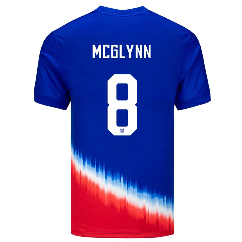 Danxen Uomo Maglia Stati Uniti Jack Mcglynn #8 Blu Kit Gara Away 24-26 Maglietta