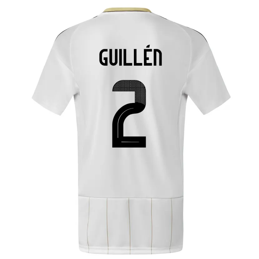 Danxen Uomo Maglia Costa Rica Gabriela Guillen #2 Bianco Kit Gara Away 24-26 Maglietta