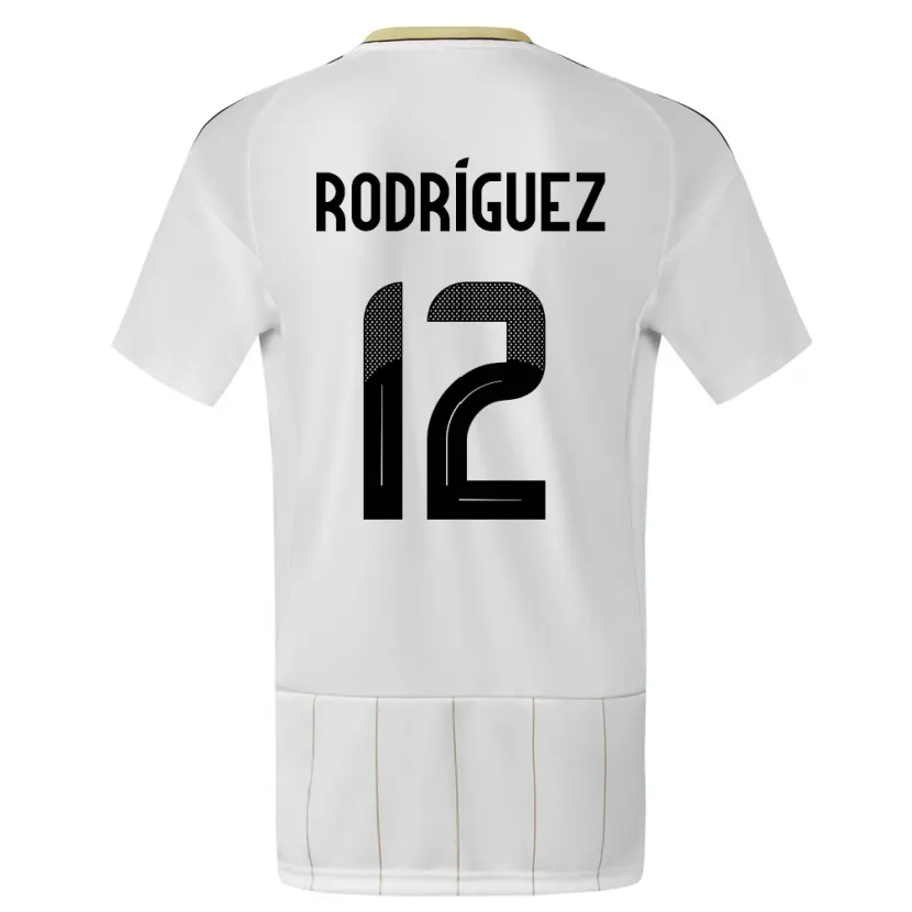Danxen Uomo Maglia Costa Rica Lixy Rodriguez #12 Bianco Kit Gara Away 24-26 Maglietta