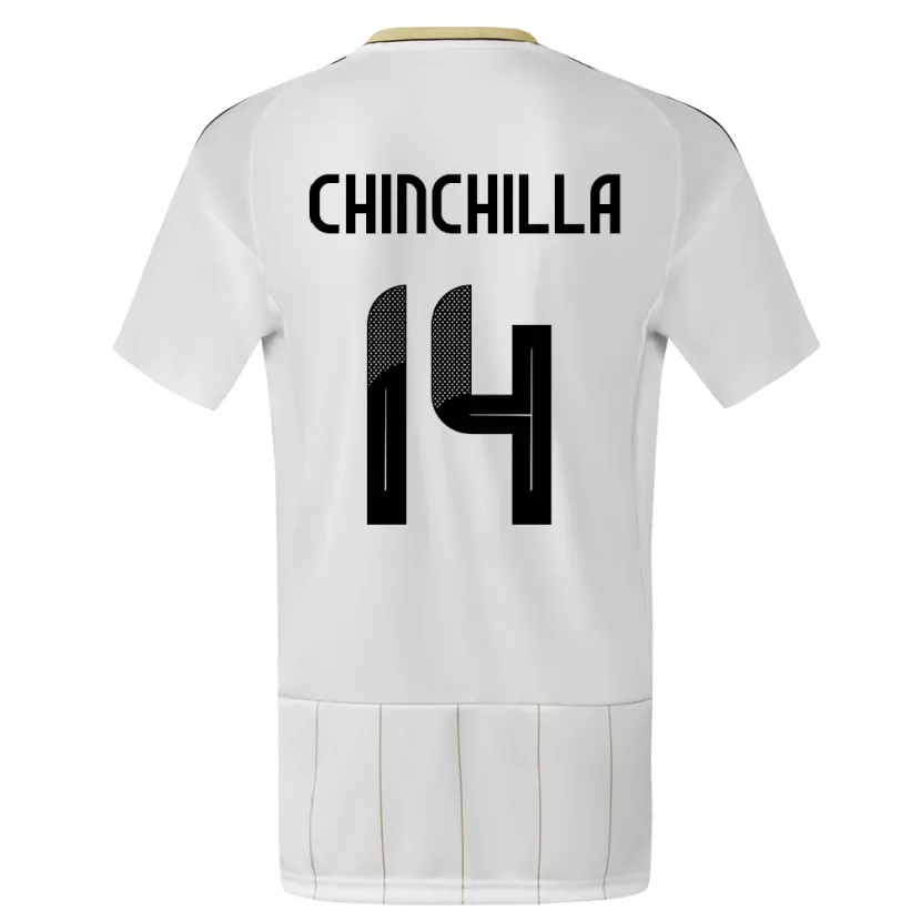 Danxen Uomo Maglia Costa Rica Priscila Chinchilla #14 Bianco Kit Gara Away 24-26 Maglietta