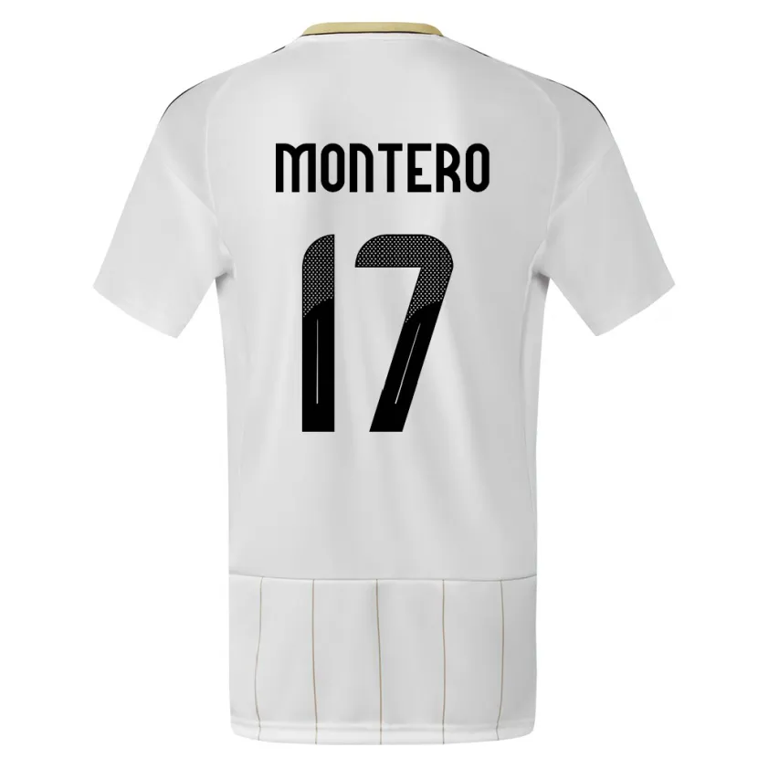 Danxen Uomo Maglia Costa Rica Michelle Montero #17 Bianco Kit Gara Away 24-26 Maglietta