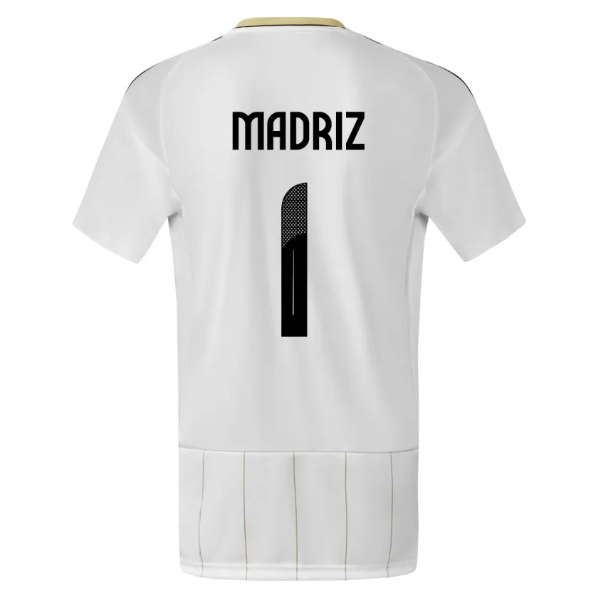 Danxen Uomo Maglia Costa Rica Abraham Madriz #1 Bianco Kit Gara Away 24-26 Maglietta
