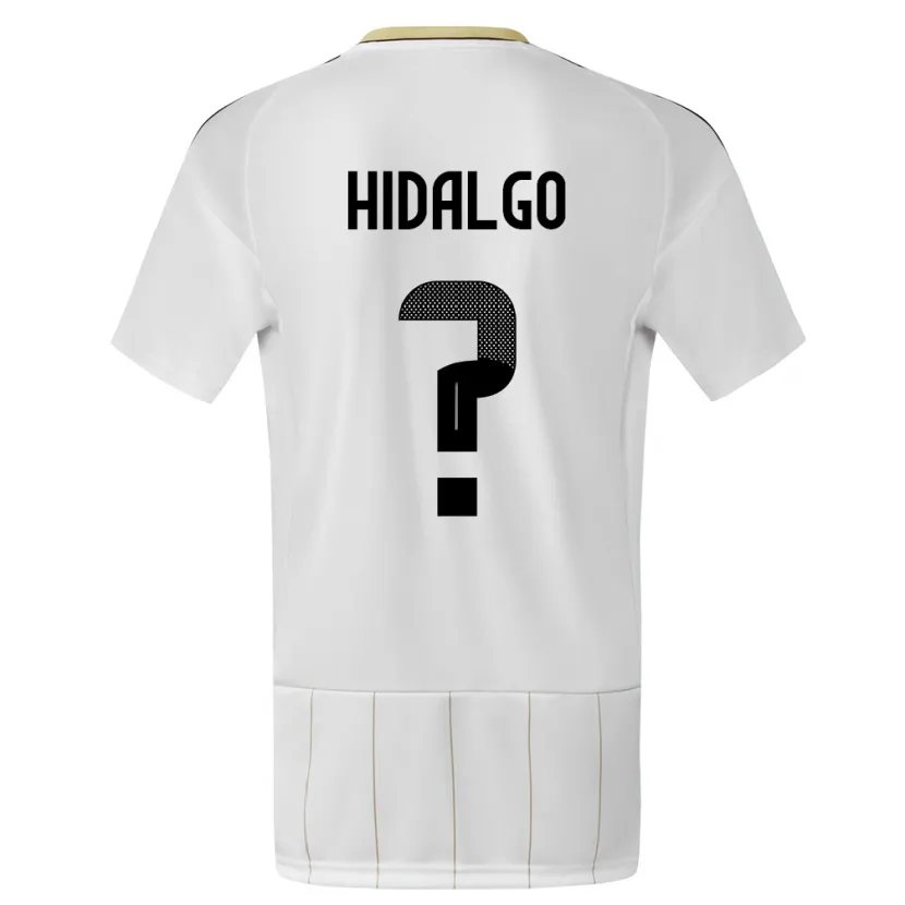 Danxen Uomo Maglia Costa Rica Pablo Hidalgo #0 Bianco Kit Gara Away 24-26 Maglietta