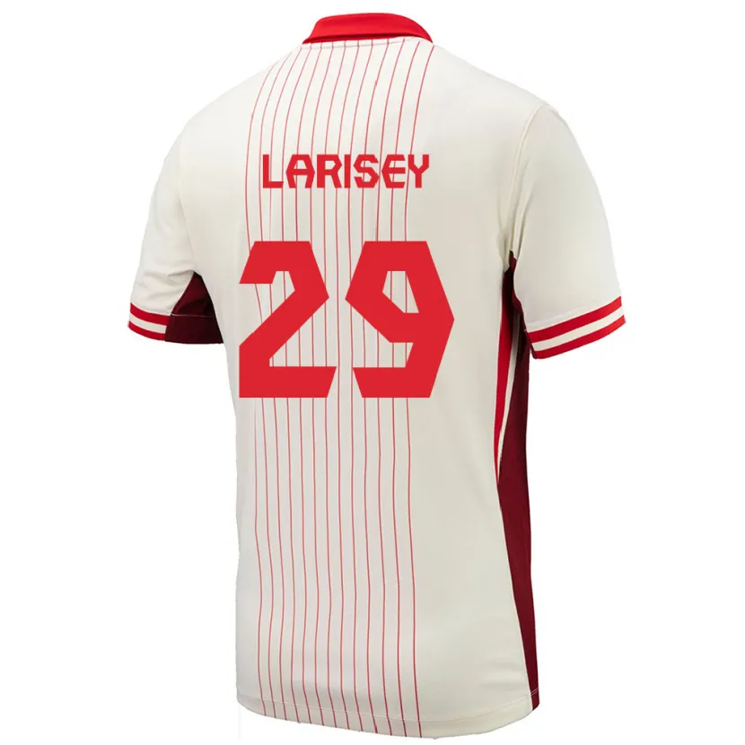 Danxen Uomo Maglia Canada Clarissa Larisey #29 Bianco Kit Gara Away 24-26 Maglietta