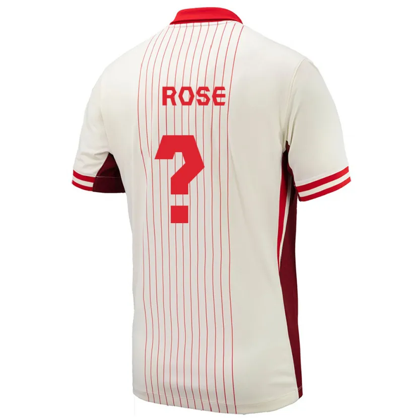 Danxen Uomo Maglia Canada Federico Rose #0 Bianco Kit Gara Away 24-26 Maglietta