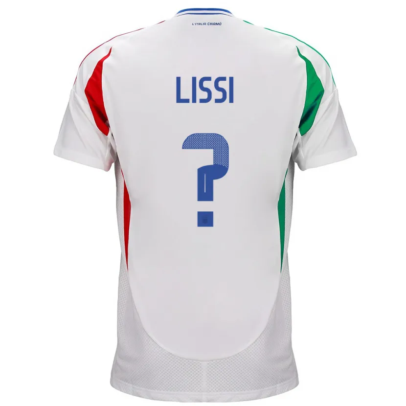 Danxen Uomo Maglia Italia Thomas Lissi #0 Bianco Kit Gara Away 24-26 Maglietta