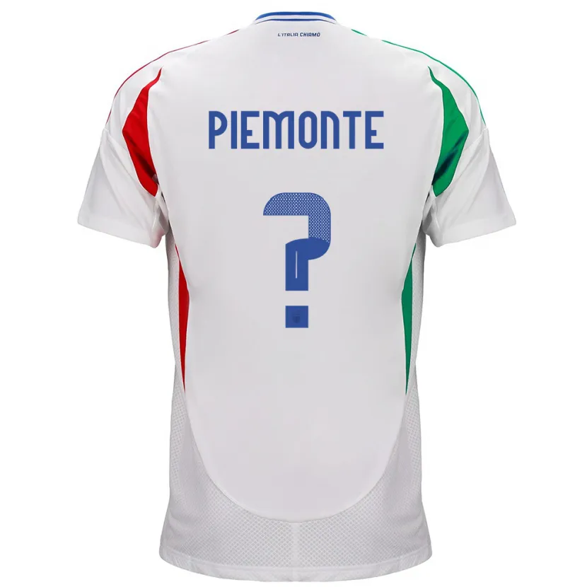 Danxen Uomo Maglia Italia Martina Piemonte #0 Bianco Kit Gara Away 24-26 Maglietta